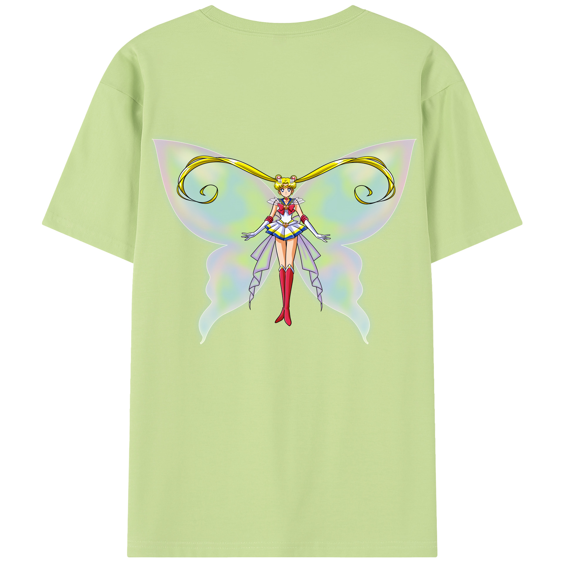（画像用） 美少女戦士セーラームーン 月野 うさぎ つきの うさぎ Sailor Moon Tsukino Usagi 綿100％半袖Tシャツ（背面プリント）
